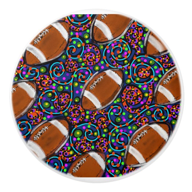 Football Ceramic Knob (Front)