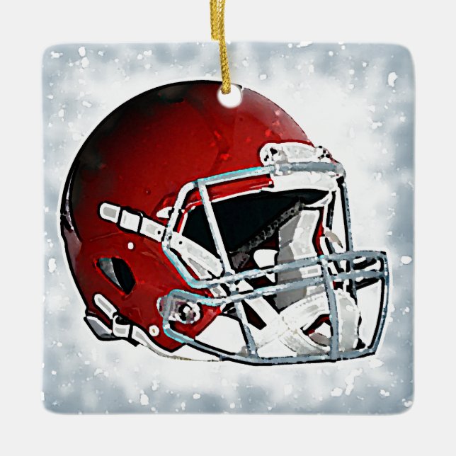 Football Ceramic Ornament (Front)