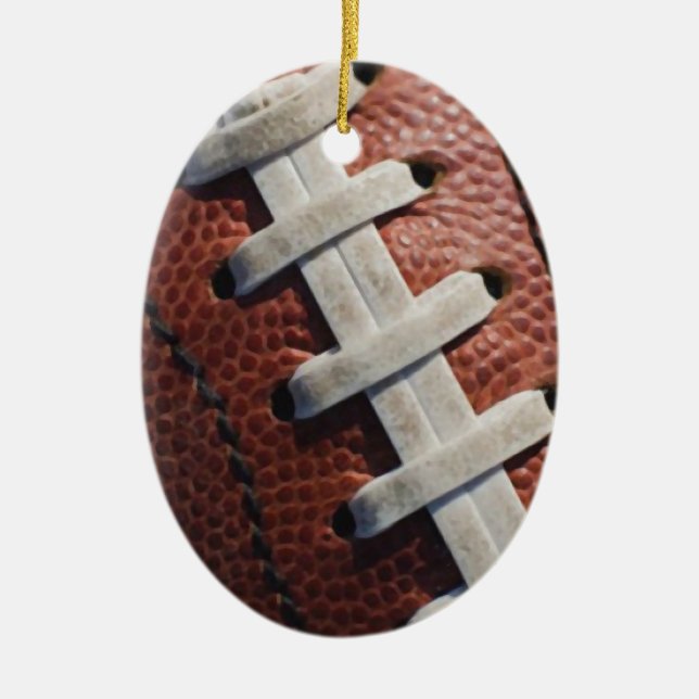 Football Ceramic Ornament (Front)