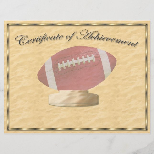 Football Certificate of Achievement (Front)