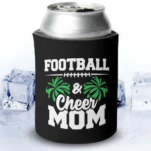 Football Cheer Squad School Sports Games Proud Mom Can Cooler