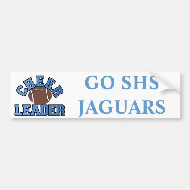 Football Cheerleader's Team Spirit Bumper Sticker (Front)