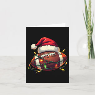 Football Christmas Festive Lights Funny Winter Spo Card