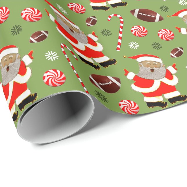 Football Christmas Gift Wrapping Paper (Roll Corner)