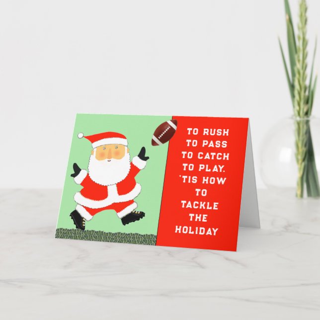 Football Christmas Holiday Card (Front)