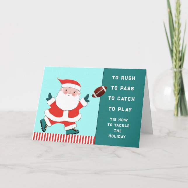 Football Christmas Holiday Cards (Front)