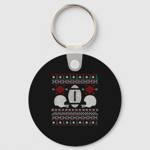 FOOTBALL CHRISTMAS KEYCHAIN
