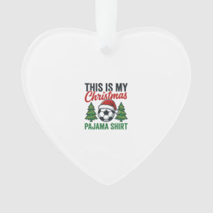 Football Christmas Pajama Shirt Ornament