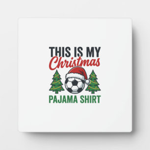 Football Christmas Pajama Shirt Plaque