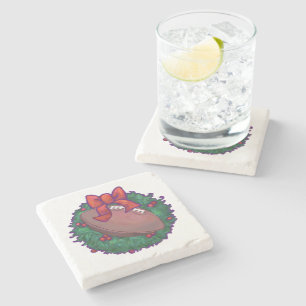 Football Christmas Stone Coaster