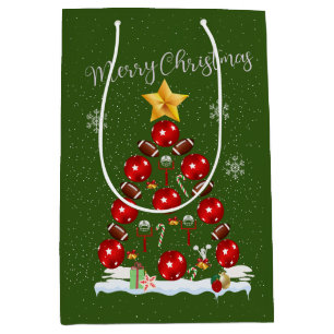Football Christmas Tree Medium Gift Bag