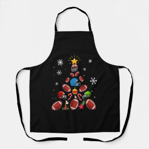 Football Christmas Tree Xmas Football Player Gift Apron