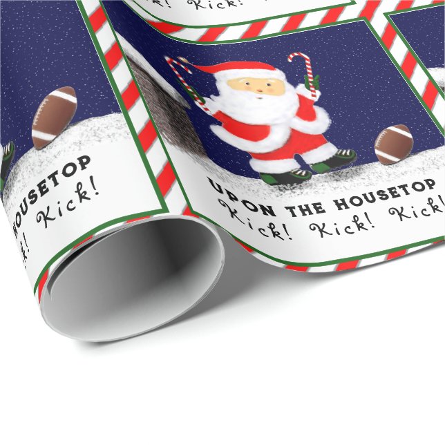Football Christmas Wrapping Paper (Roll Corner)