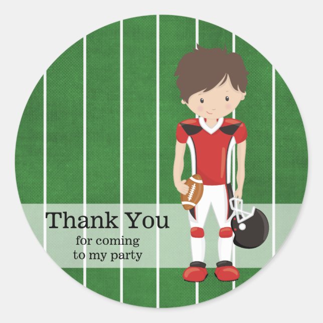 Football Classic Round Sticker (Front)