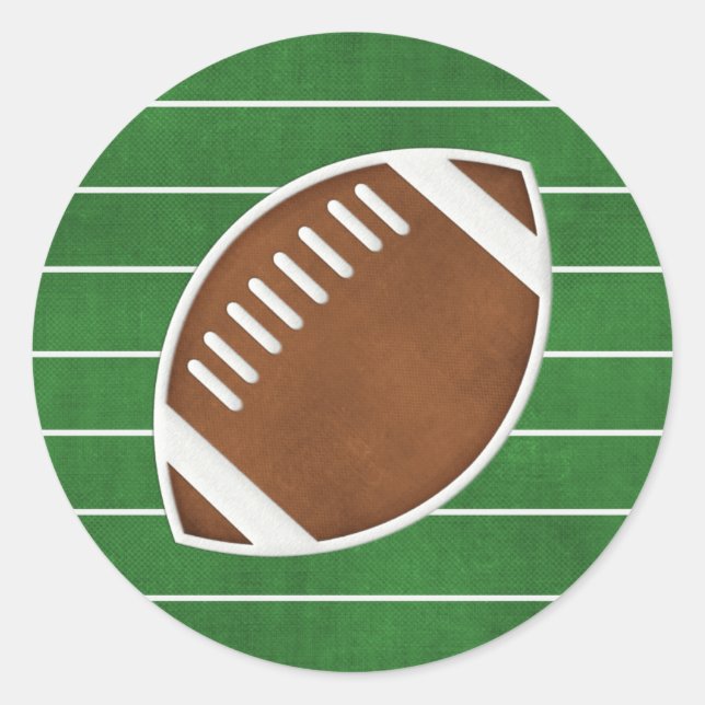 Football Classic Round Sticker (Front)