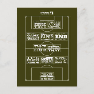 Football cliché No.1 postcard
