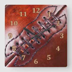 Football CLOCK as Vintage Football Wall Decor