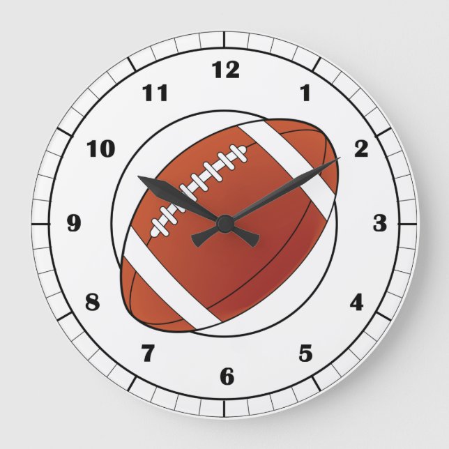 Football Clock Face with Numbers (Front)