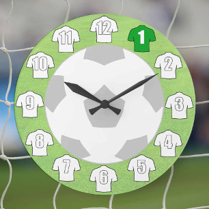Football Clock - with white Shirts