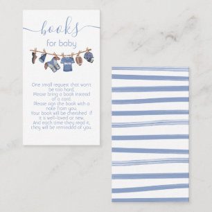 Football Clothesline Baby Shower Books for baby Business Card