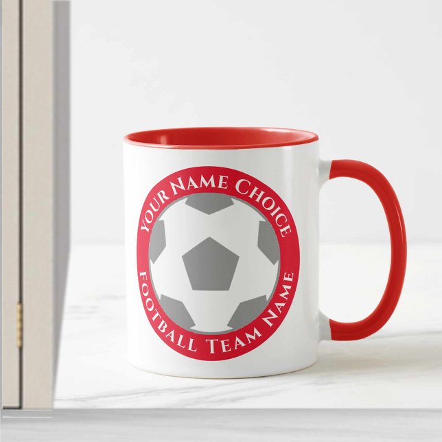 Football Club Design in Red Mug (Creator Uploaded)