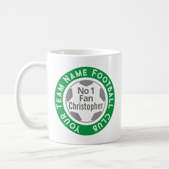 Football Club Name on a Coffee Mug (Left)