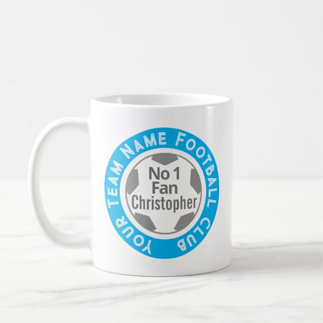 Football Club Name on a Coffee Mug (Left)