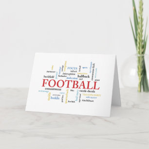 Football Coach Birthday in Words Card