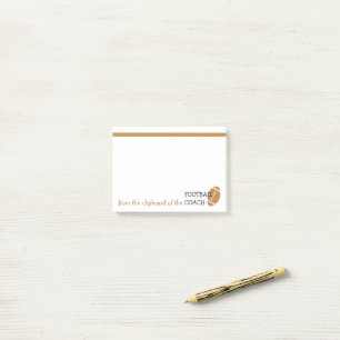 Football Coach Funny Sports Themed Clipboard of Post-it Notes