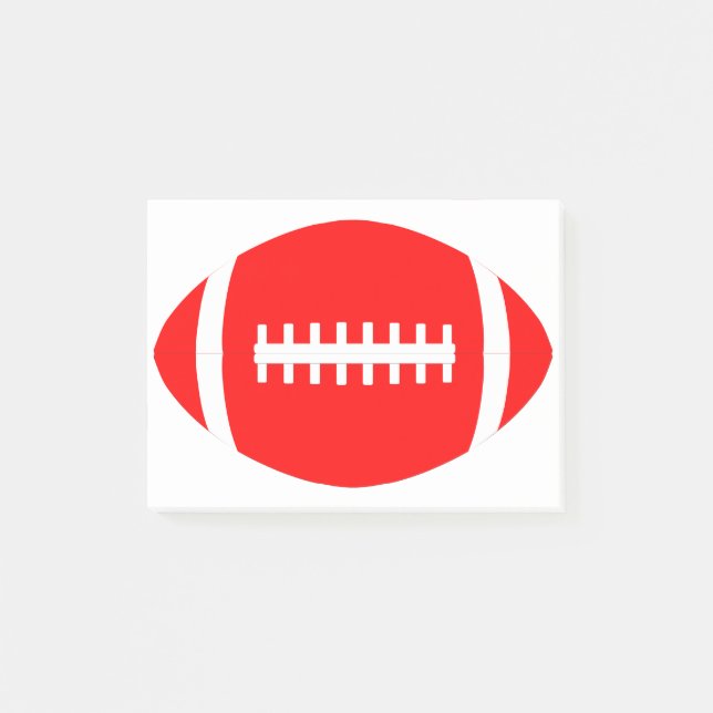 Football Coach or Player Red Football Team Sports Post-it Notes (Front)