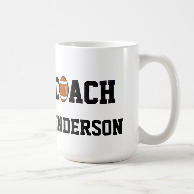 Football Coach Personalized Coffee Mug (Right)