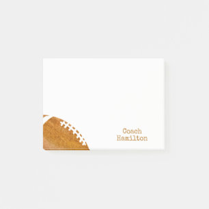 Football Coach Personalized From The Desk Of Post-it Notes