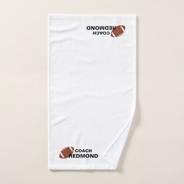 Football Coach Personalized Hand Towel (Hand Towel)