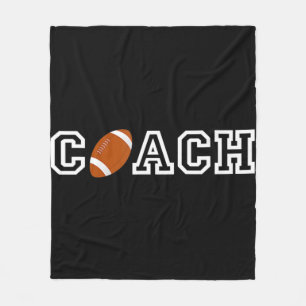 Football Coach T   Appreciation Gift for Coaches Fleece Blanket