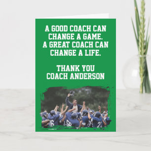 Football Coach Thank You Card