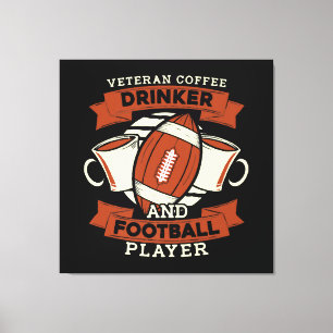 Football Coffee Canvas Print