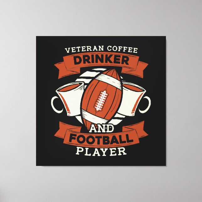 Football Coffee Canvas Print (Front)