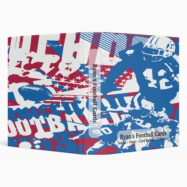 Football Collage Card Collectors Book Binder (Background)