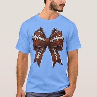 Football Coquette Bow Touchdown Season Game Day Ta T-Shirt