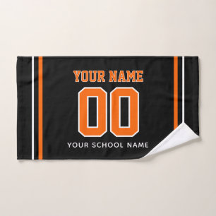 Football Custom Name & Jersey Number, Team Gift Hand Towel