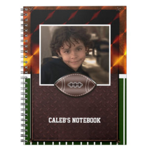 Football Custom Photo Personalized Boys Notebook