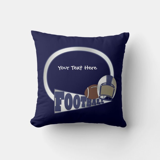 Football (customizable) throw pillow (Front)