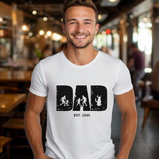 Football DAD and Child EST. Custom Gift T-Shirt