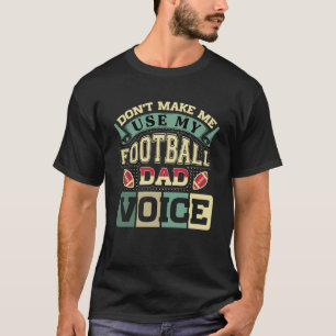 Football Dad Modern Best Dad Ever Father`s Day T-Shirt