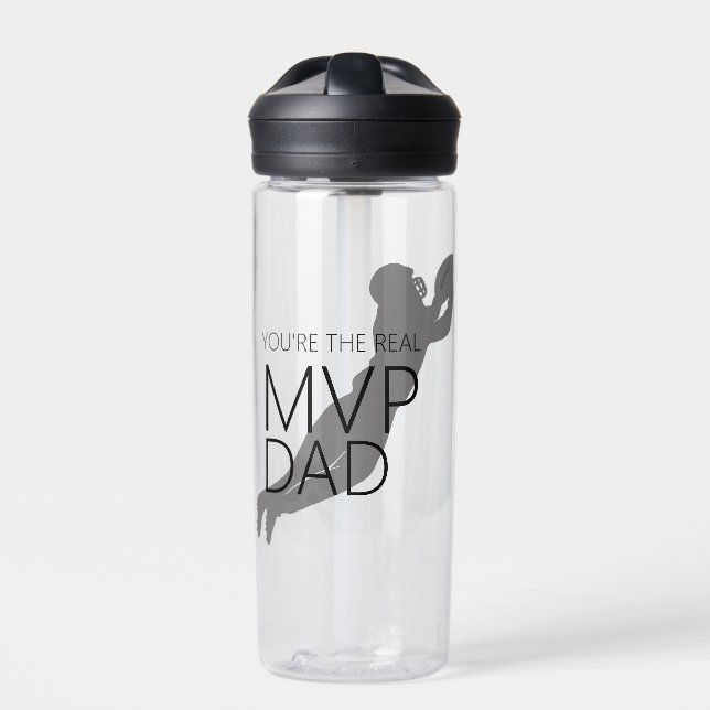 Football Dad MVP Water Bottle (Front)