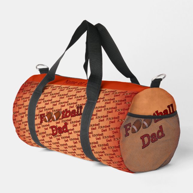 Football Dad Personalized  Duffle Bag (Right Corner)