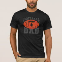 Football Dad Retro Text Design-Orange and Grey