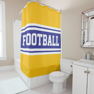 FOOTBALL Deep Blue White Orange Racing Stripes