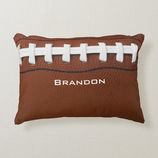 Football Design Accent Pillow (Front)