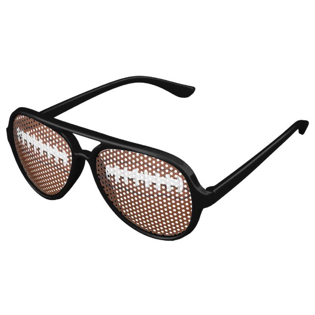 Football Design  Aviator Sunglasses (Angled)